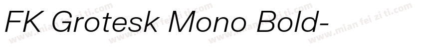 FK Grotesk Mono Bold字体转换